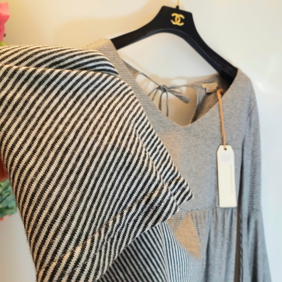 New Anthropologie x ANAMA gray 100% Cotton Swing Slip Tunic Mini Dress Swing - Picture 8 of 12